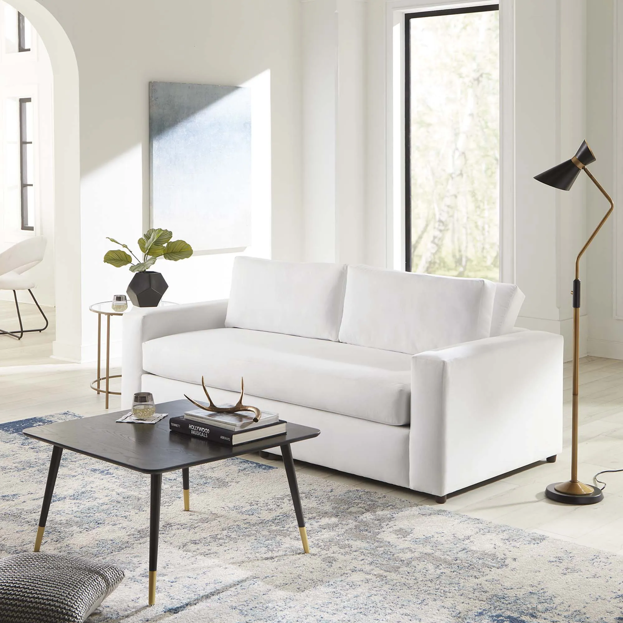 Avendale Velvet Sofa – Made in the USA With Bench Seat Cushion by Modway