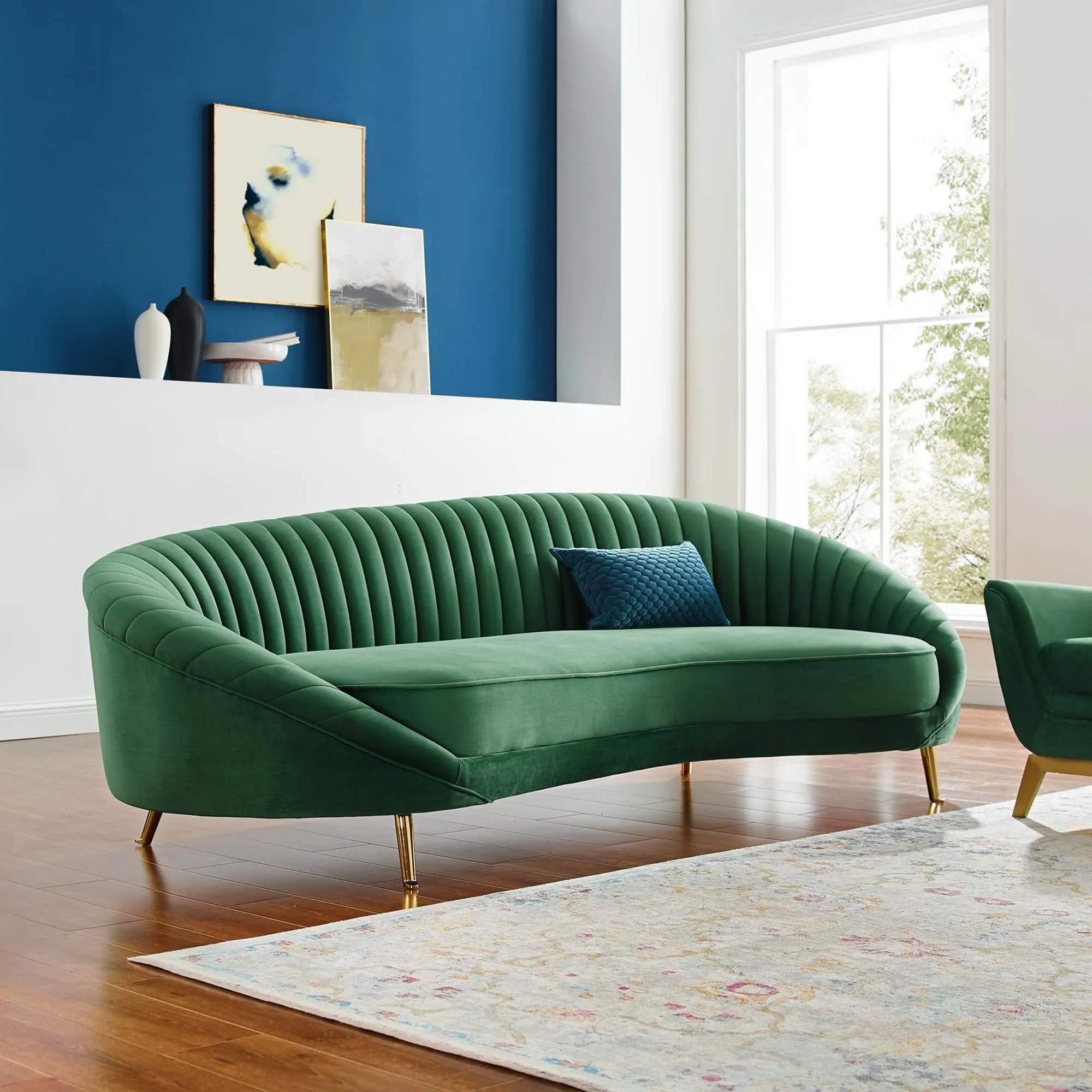 Camber Channel Tufted Performance Velvet Sofa by Modway