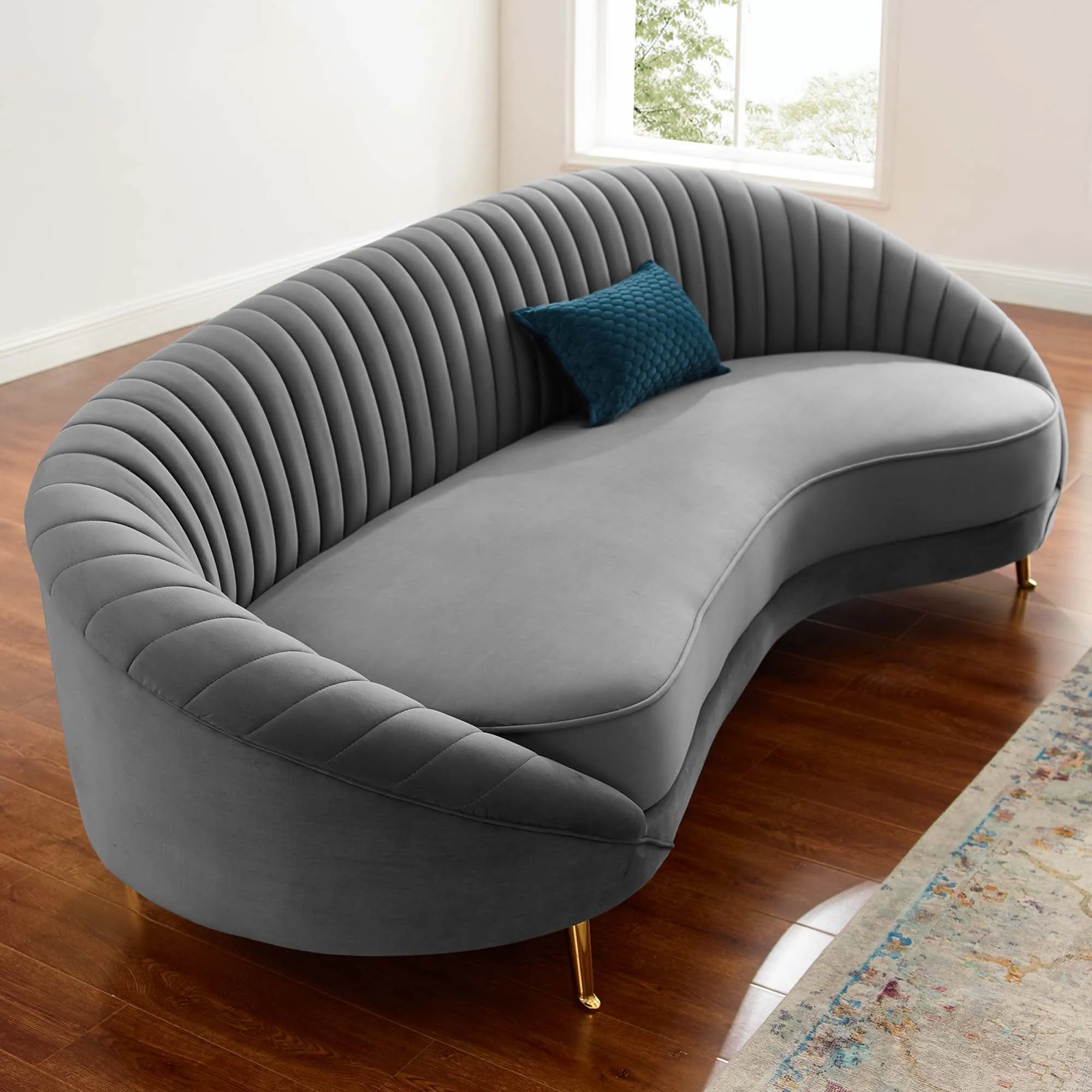 Camber Channel Tufted Performance Velvet Sofa by Modway