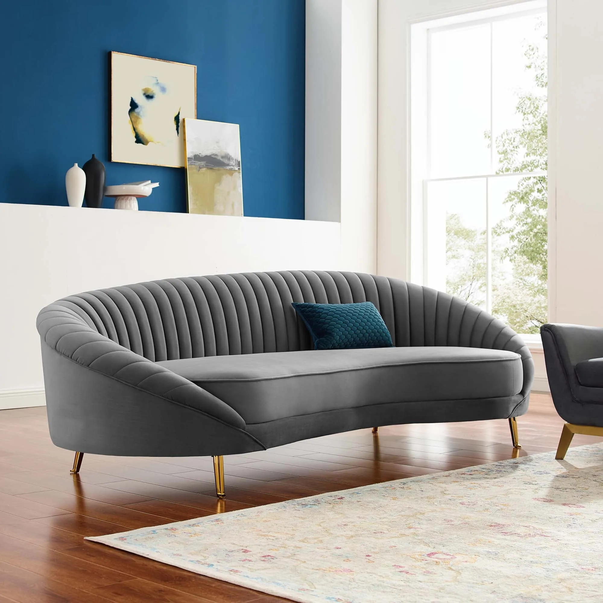 Camber Channel Tufted Performance Velvet Sofa by Modway