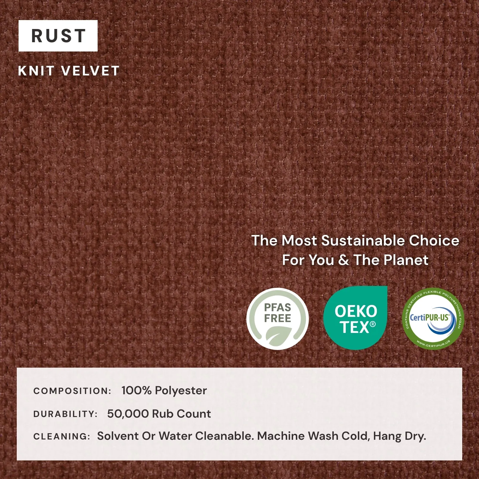 Elevate Comfort Layer for 6-Seater Open-Ends U-Sectional in Rust