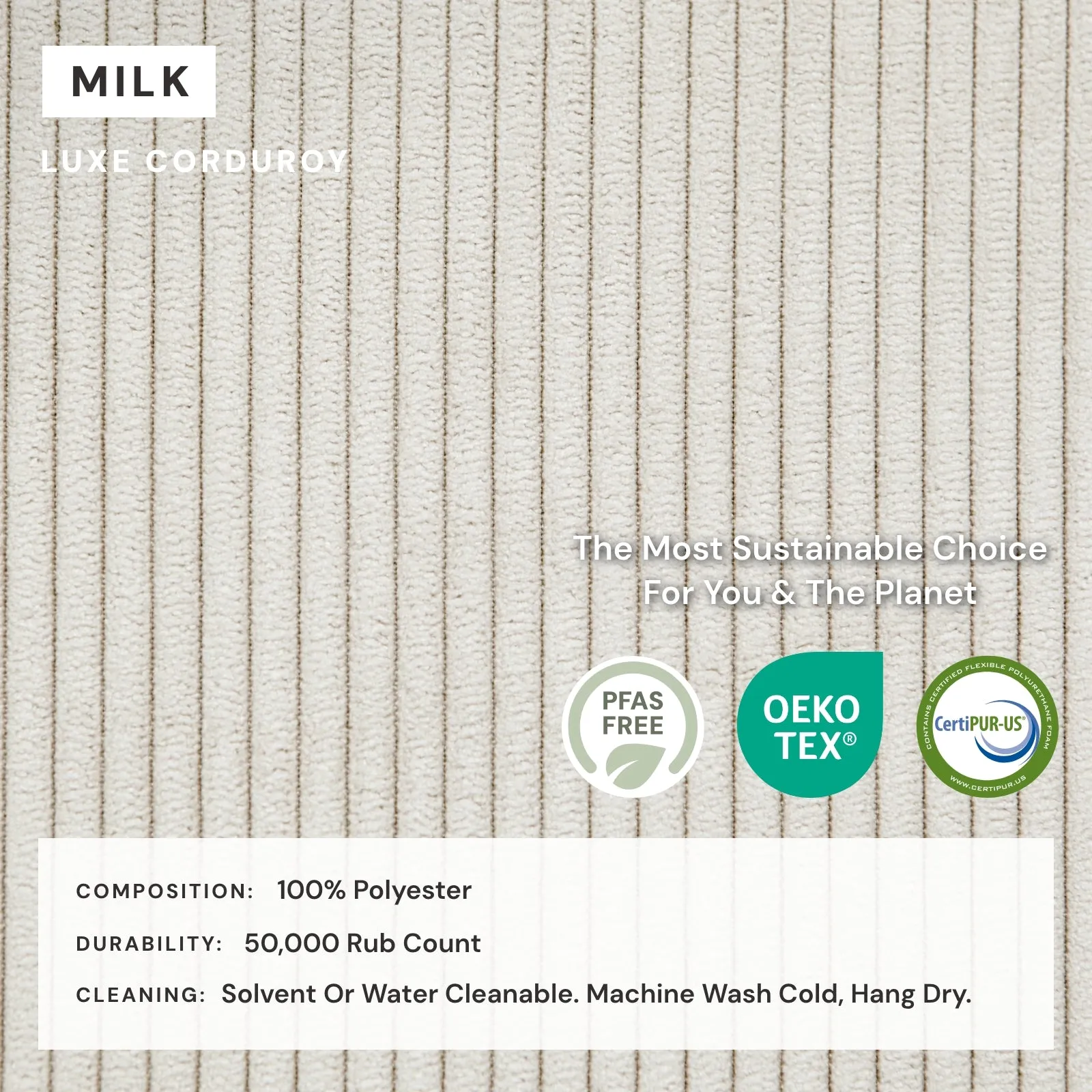 Elevate Comfort Layer for 8-Seater Open-Ends U-Sectional   Ottoman in Milk