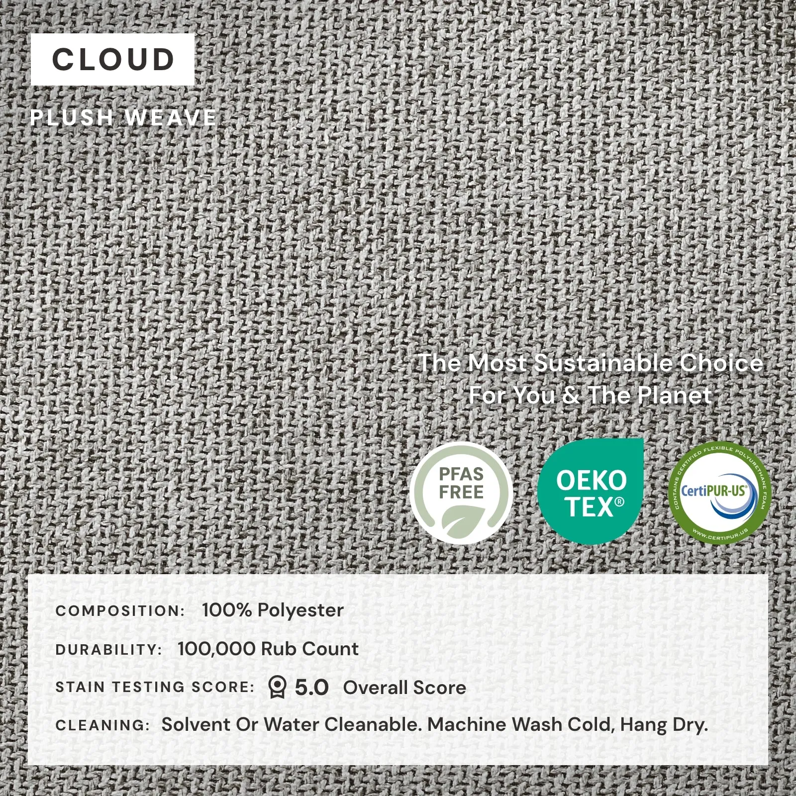 Elevate Comfort Layer Set for 2-Seater   Ottoman | Plush Weave in Cloud