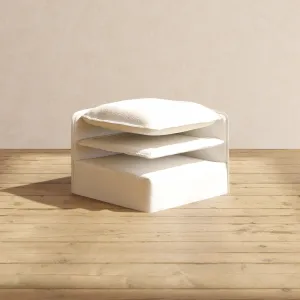 Elevate Comfort Layer Set for 3-Seater   Bench Ottoman | Knit Boucle in Mousse