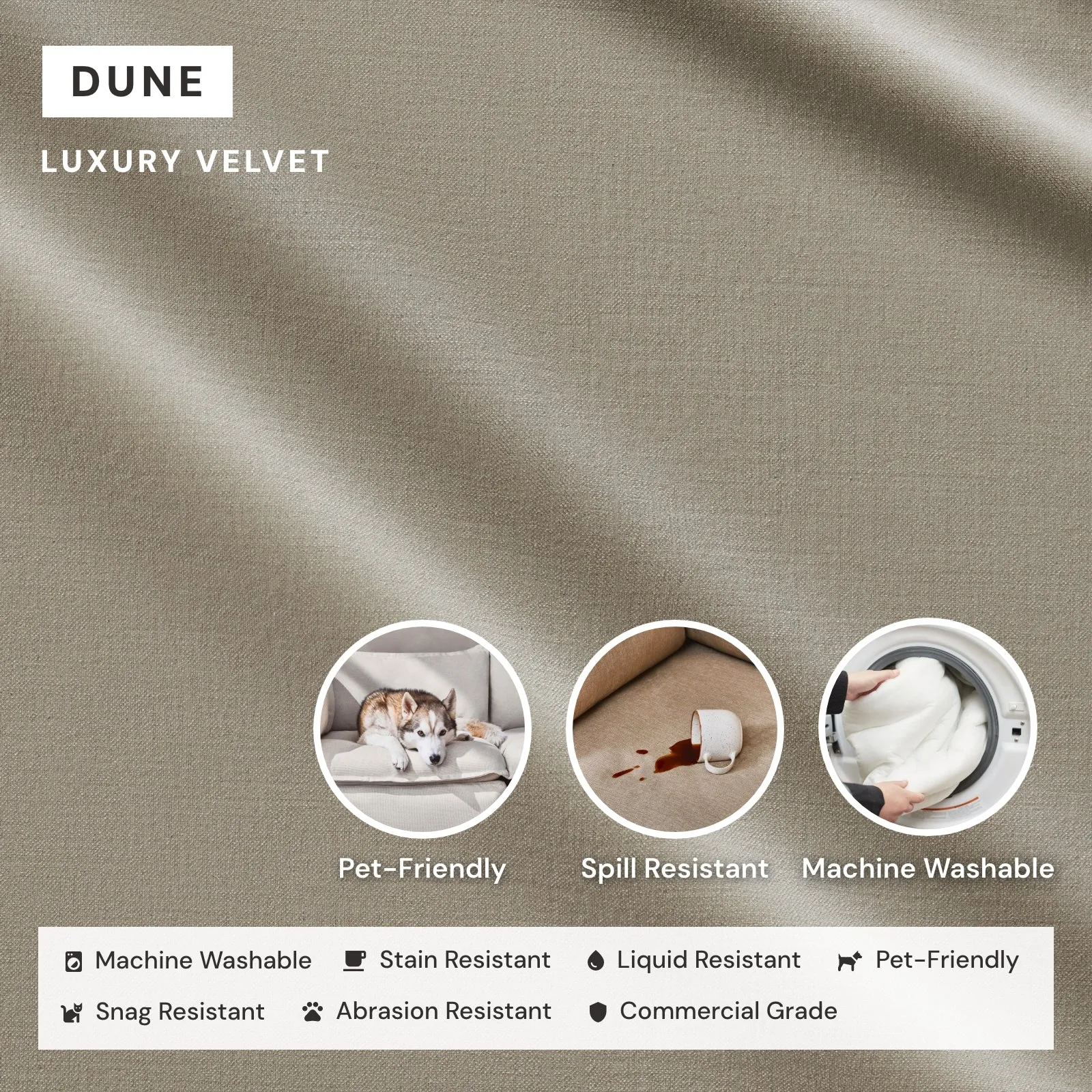 Elevate Comfort Layer Set for 5-Seater Corner Sectional | Luxury Velvet in Dune