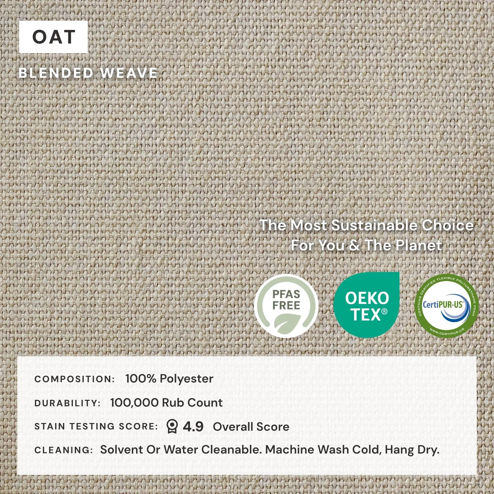 Elevate Comfort Layer Set for 6-Seater U-Sectional | Blended Weave in Oat