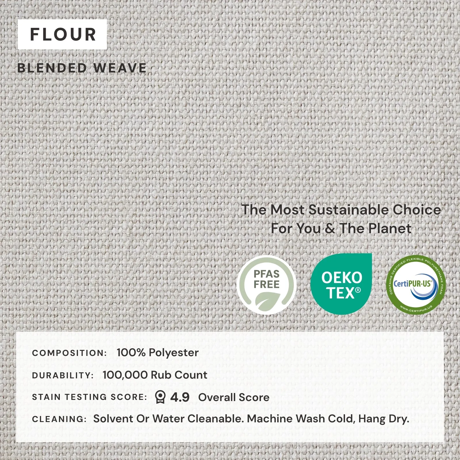 Elevate Comfort Layer Set for 7-Seater Open-Ends Corner Sectional | Blended Weave in Flour