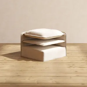 Elevate Comfort Layer Set for 7-Seater Open-Ends U-Sectional   Bench Ottoman | Blended Weave in Oat