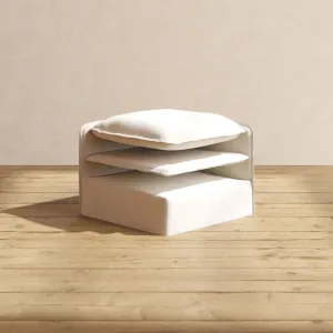 Elevate Comfort Layer Set for 8-Seater Open-Ends U-Sectional | Blended Weave in Flour