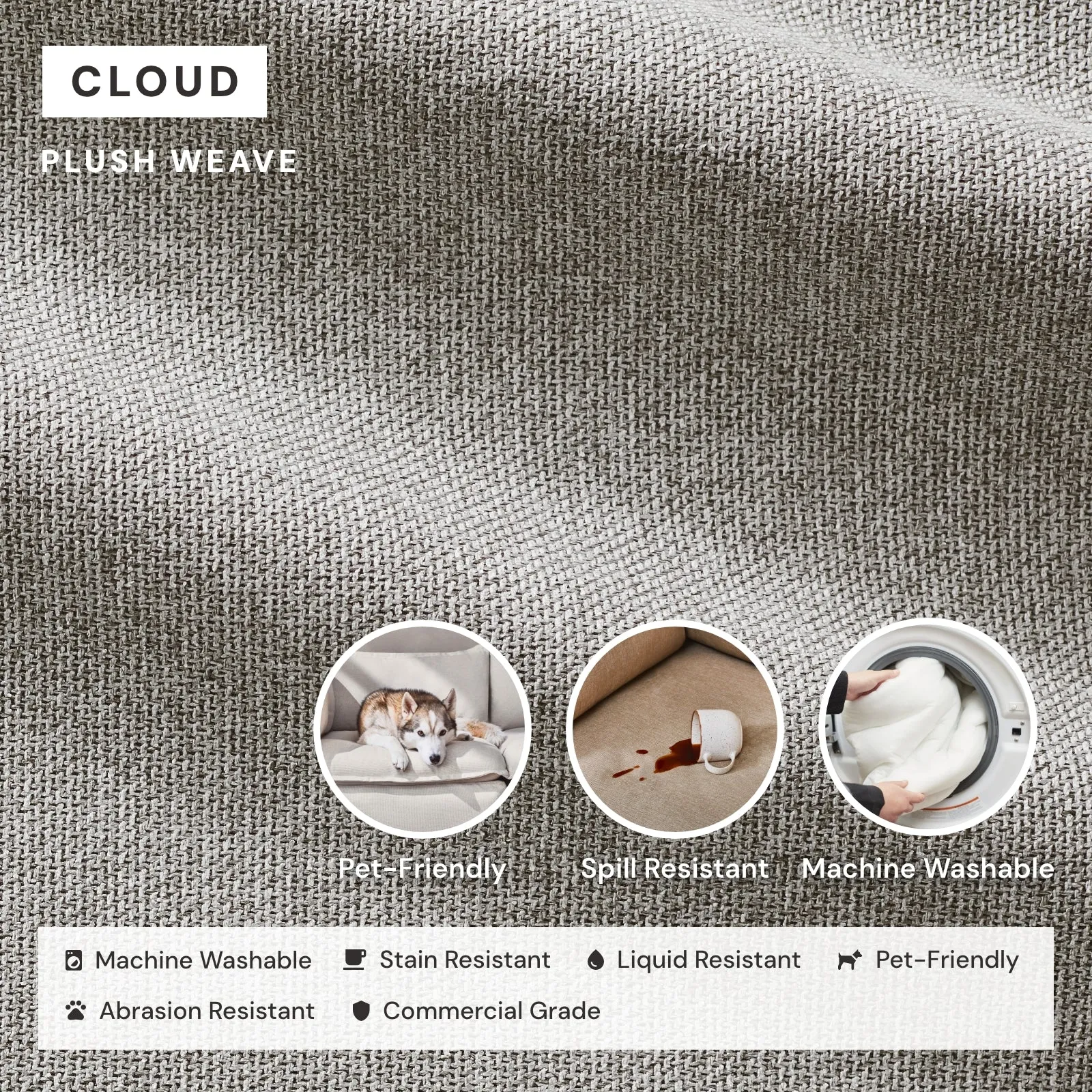 Elevate Comfort Layer Set for Armchair Set | Plush Weave in Cloud