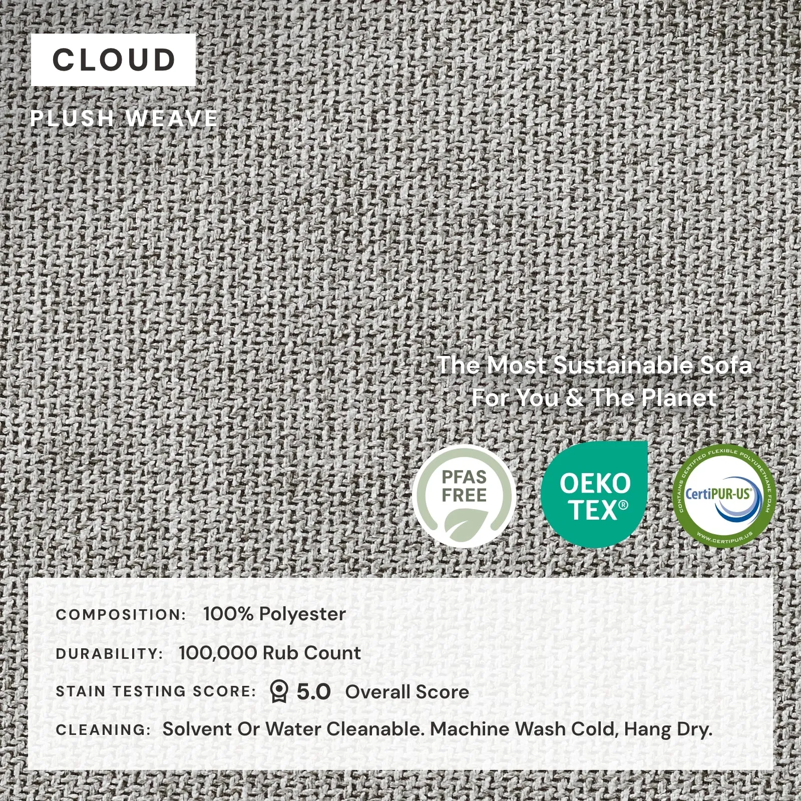 Modular Performance 2-Seater Sofa   Armchair Set in Cloud | Deluxe Blend