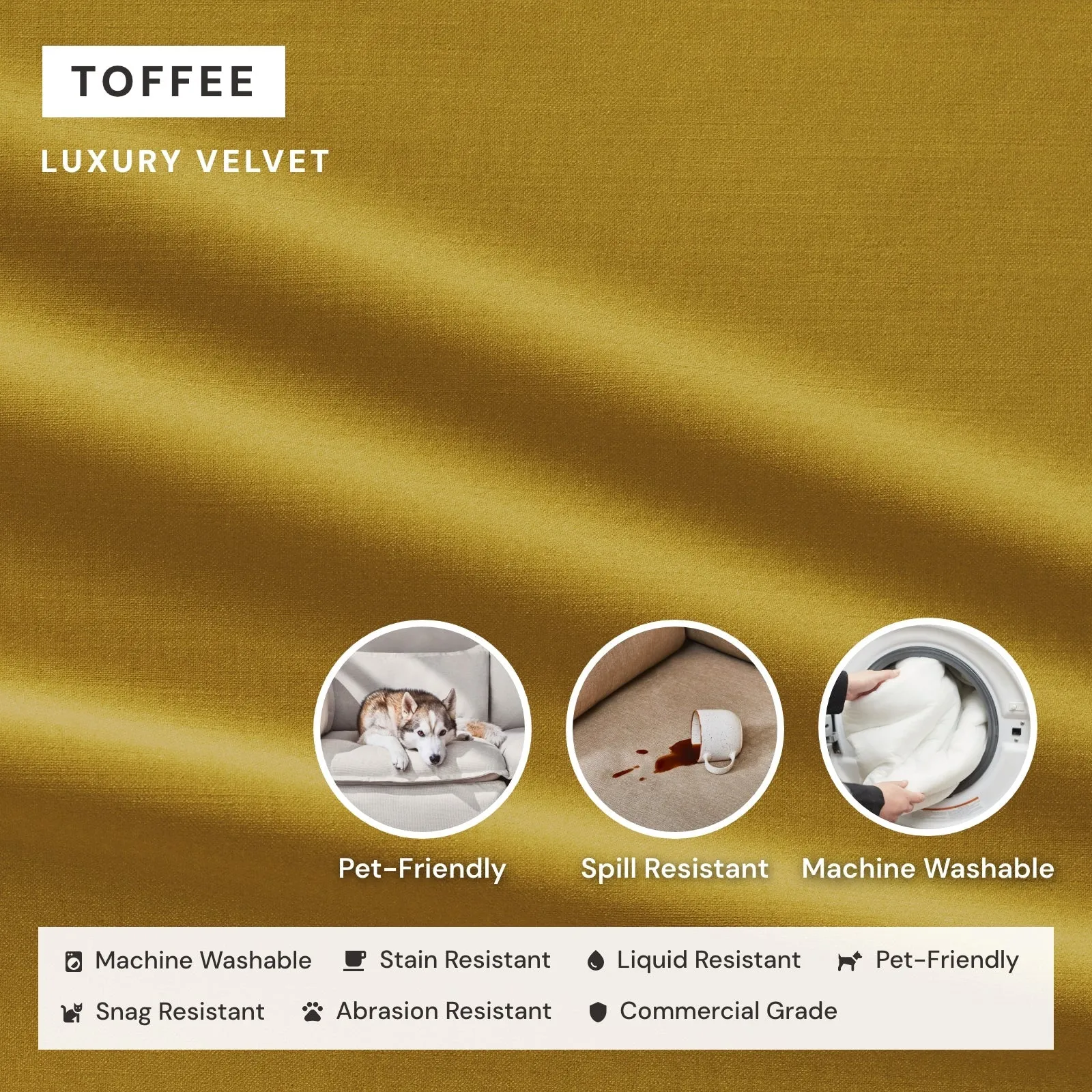 Modular Performance 4-Seater Sofa   Armchair Set in Toffee | Deluxe Blend