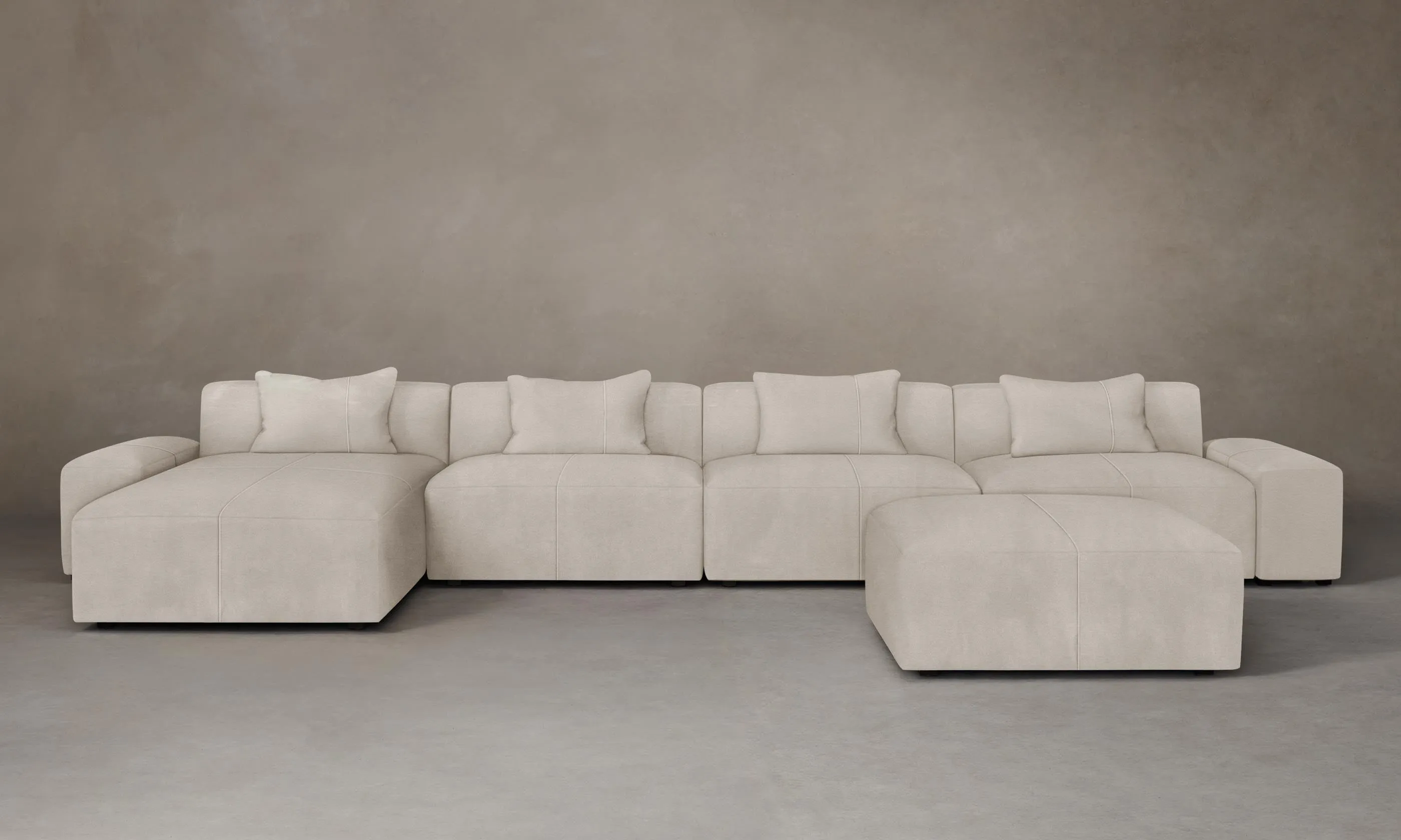 The Breuer Modular Sectional - Nubuck Leather Sail