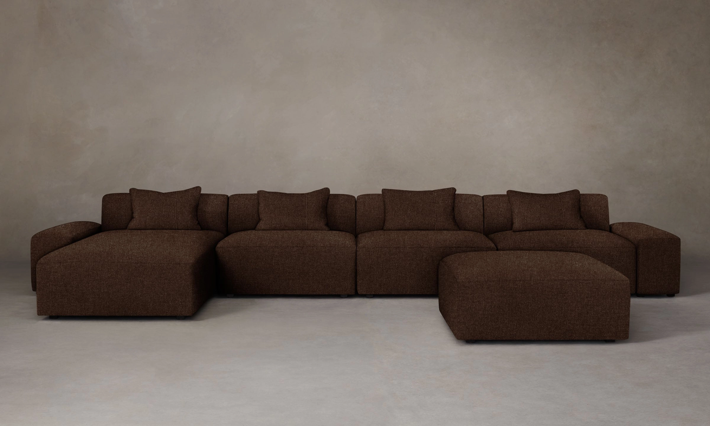 The Breuer Modular Sectional - Italian Brushed Wool Cocoa