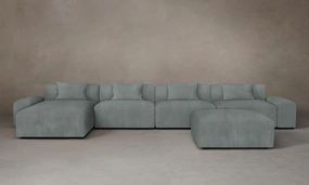 The Breuer Modular Sectional - Nubuck Leather Tide